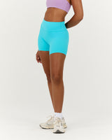 LUXE BIKER SHORTS V2 - TURQUOISE