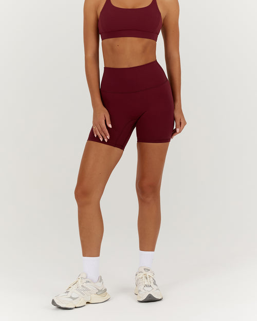 LUXE BIKER SHORTS V2 - BERRY