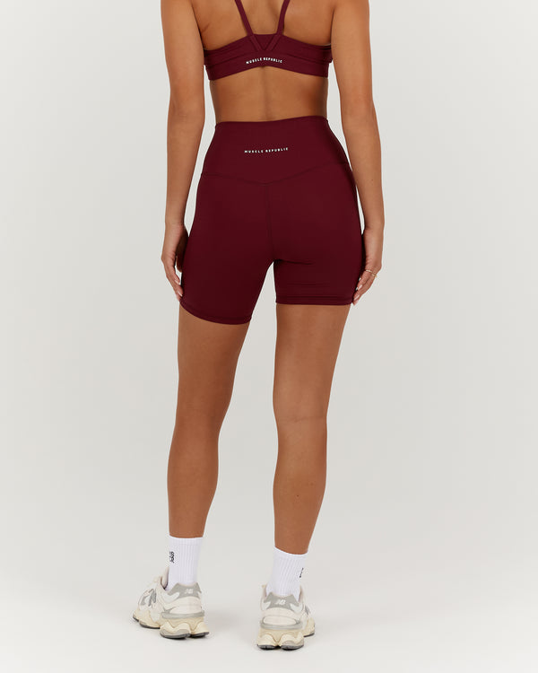 LUXE BIKER SHORTS V2 - BERRY