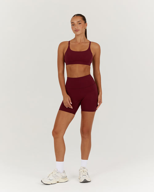 LUXE BIKER SHORTS V2 - BERRY