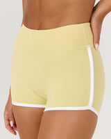 LUXE CONTRAST BOOTY SHORTS - DOUBLE BUTTER WHITE