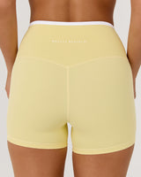 LUXE CONTRAST MINI SHORTS - DOUBLE BUTTER WHITE
