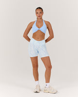LUXE DARCY BIKER SHORTS - AURA MERMAID