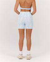 LUXE DARCY BIKER SHORTS - AURA MERMAID