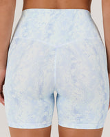 LUXE DARCY BIKER SHORTS - AURA MERMAID