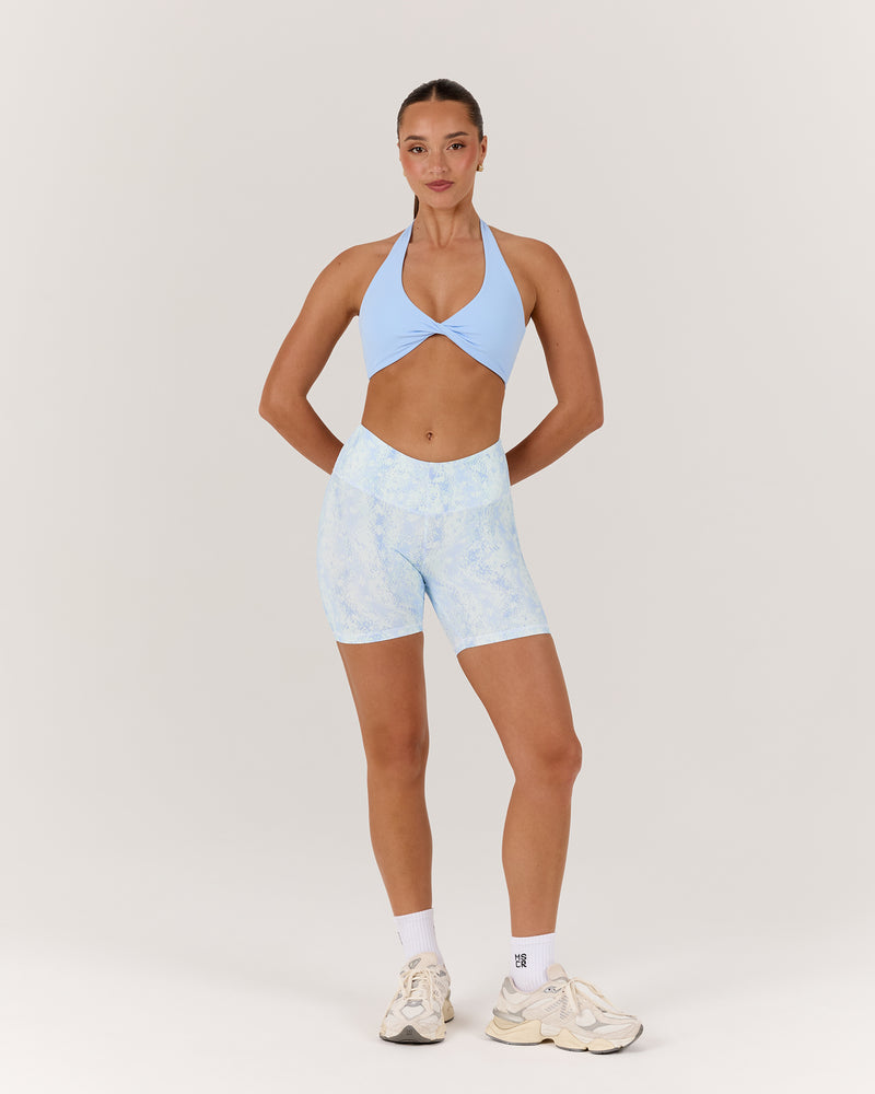 LUXE DARCY BIKER SHORTS - AURA MERMAID