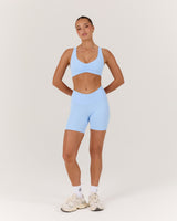 LUXE DARCY BIKER SHORTS - AURA