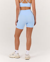 LUXE DARCY BIKER SHORTS - AURA