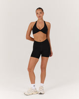 LUXE DARCY BIKER SHORTS - BLACK