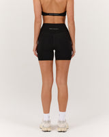 LUXE DARCY BIKER SHORTS - BLACK