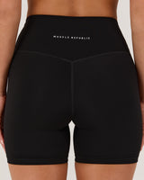 LUXE DARCY BIKER SHORTS - BLACK