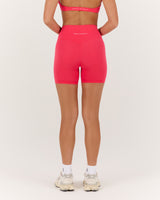 LUXE DARCY MID RISE BIKER SHORTS - SUNRISE