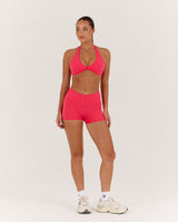 LUXE DARCY MID RISE BOOTY SHORTS - SUNRISE