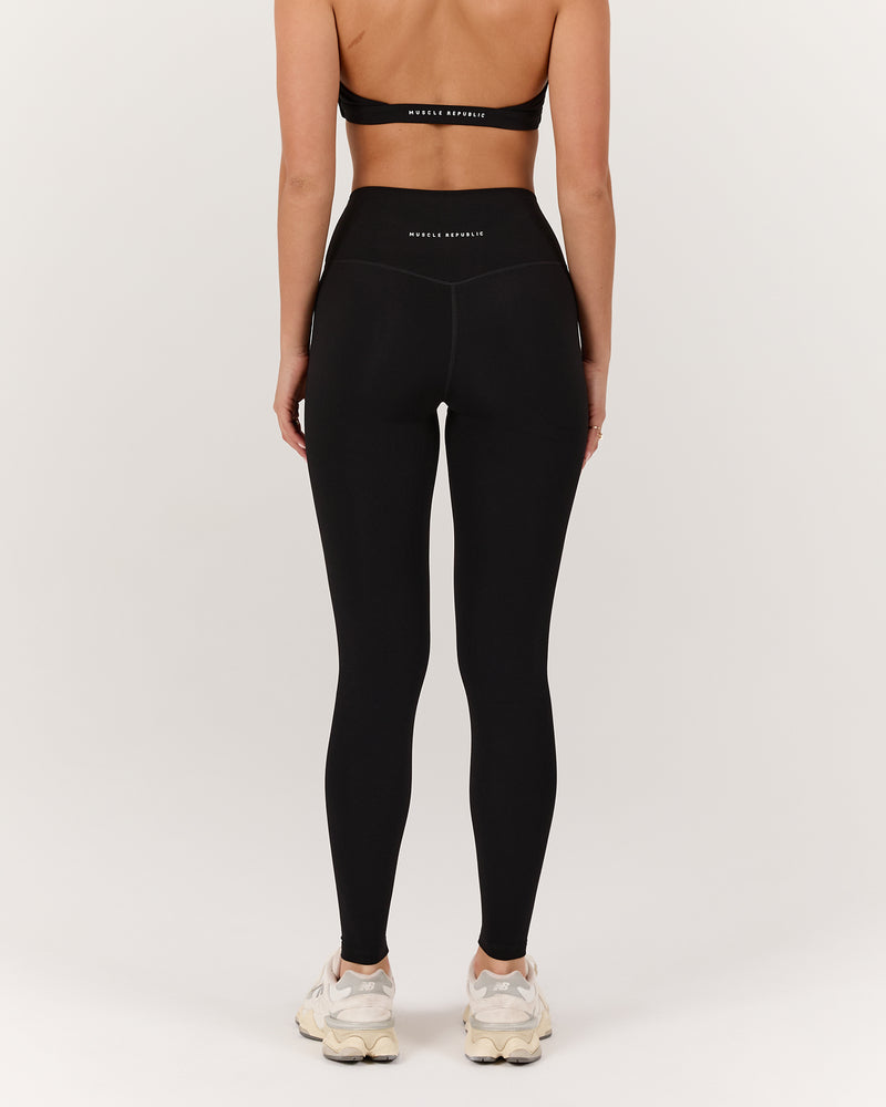 LUXE DARCY LEGGINGS 28" - BLACK