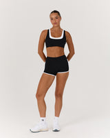 LUXE DARIA BRA - BLACK WHITE