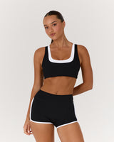 LUXE DARIA BRA - BLACK WHITE