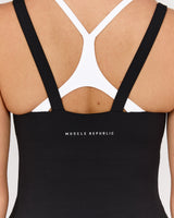 LUXE DARIA TOP - BLACK WHITE