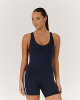 LUXE GIA TOP - DEEP NAVY WHITE