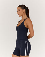 LUXE GIA TOP - DEEP NAVY WHITE