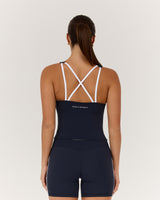 LUXE GIA TOP - DEEP NAVY WHITE