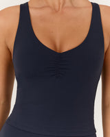 LUXE GIA TOP - DEEP NAVY WHITE