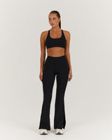 LUXE GIGI SPLIT FLARES - BLACK