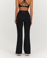 LUXE GIGI SPLIT FLARES - BLACK