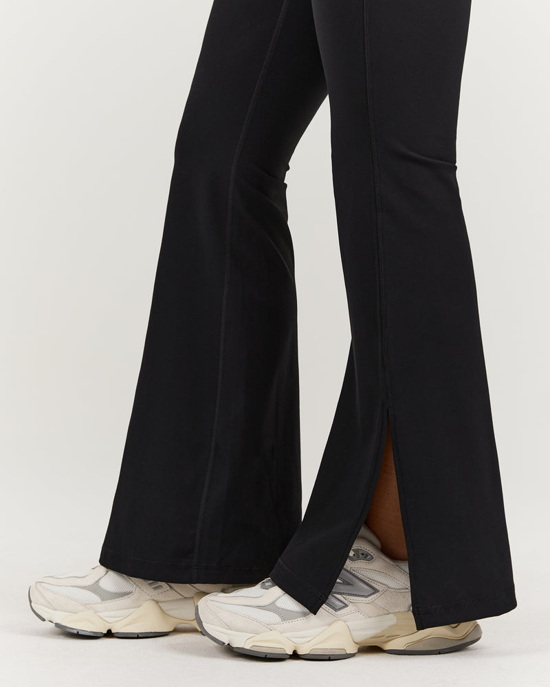 LUXE GIGI SPLIT FLARES - BLACK