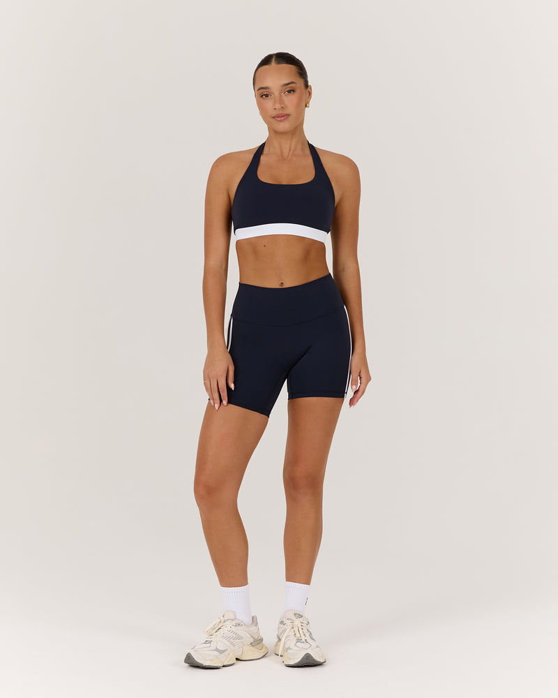LUXE HALLY BRA - DEEP NAVY WHITE