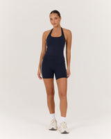 LUXE HALLY TOP - DEEP NAVY WHITE