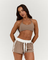 LUXE HALTER BRA - LILLY TAUPE