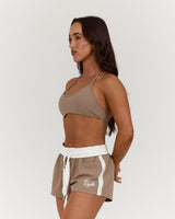 LUXE HALTER BRA - LILLY TAUPE