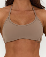 LUXE HALTER BRA - LILLY TAUPE