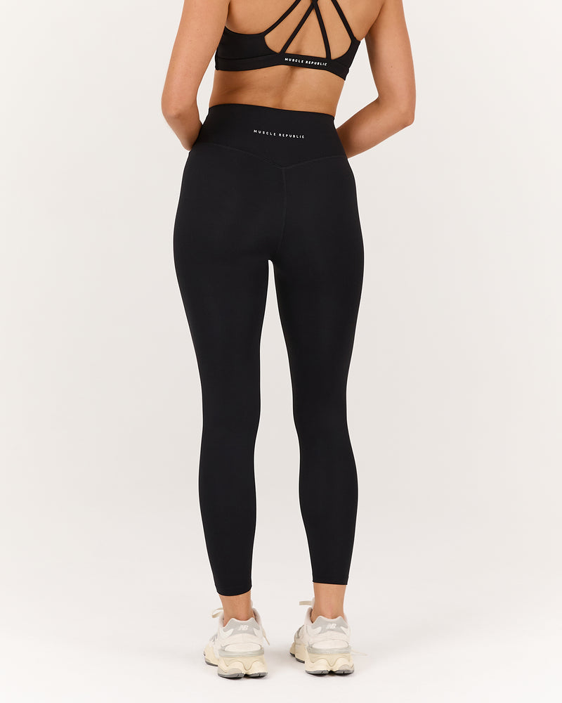 LUXE 7/8 LEGGINGS - BLACK – MUSCLE REPUBLIC
