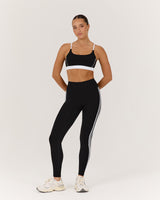 LUXE LEGGINGS 28" - BLACK WHITE