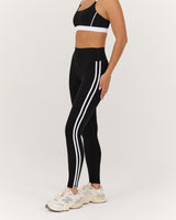 LUXE LEGGINGS 28" - BLACK WHITE