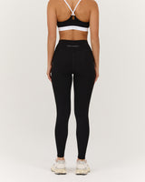 LUXE LEGGINGS 28" - BLACK WHITE