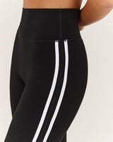 LUXE LEGGINGS 28" - BLACK WHITE