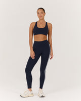 LUXE LEGGINGS 28" - DEEP NAVY WHITE