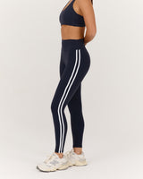 LUXE LEGGINGS 28" - DEEP NAVY WHITE
