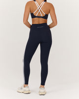 LUXE LEGGINGS 28" - DEEP NAVY WHITE