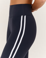 LUXE LEGGINGS 28" - DEEP NAVY WHITE