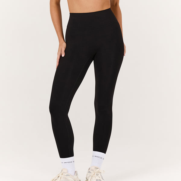 LUXE FULL LENGTH LEGGINGS - BLACK – MUSCLE REPUBLIC