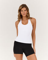 LUXE LONGLINE TANK - WHITE