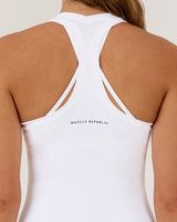 LUXE LONGLINE TANK - WHITE