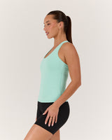 LUXE LONGLINE TANK - ICED MINT