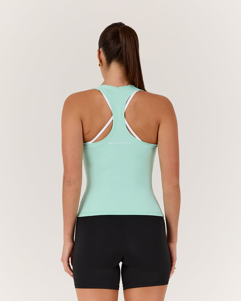 LUXE LONGLINE TANK - ICED MINT