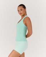 LUXE LONGLINE TANK - ICED MINT