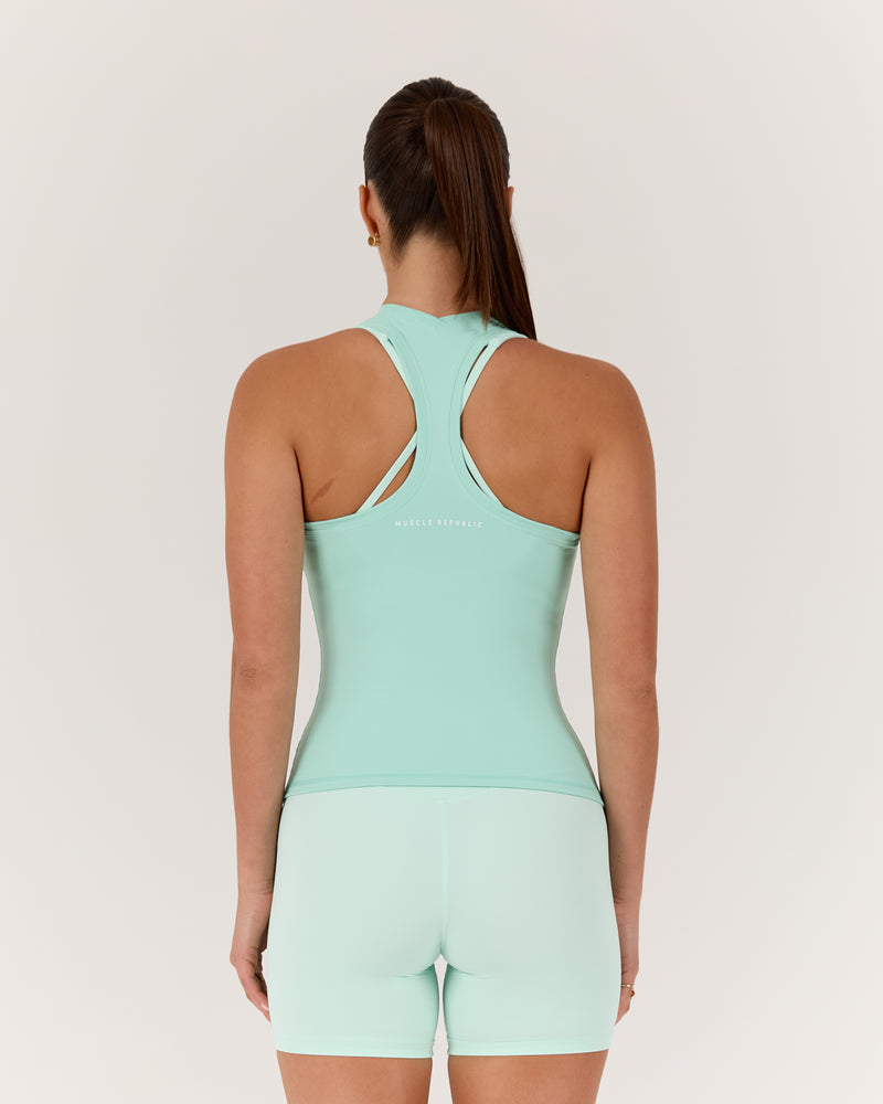 LUXE LONGLINE TANK - ICED MINT