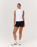 LUXE MAYA SLEEVELESS TOP - WHITE